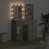vidaXL Dressing Table 2 pcs Gray 50 x 41 x 135 cm Engineered wood