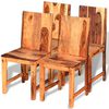 vidaXL Dining Chairs 4 pcs Solid Acacia Wood