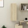 vidaXL TV Cabinet Sonoma Oak Engineered Wood Medium Wall mounting