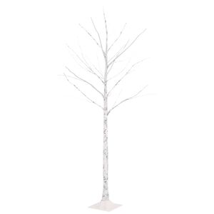 vidaXL Artificial Christmas Tree Warm White Steel Tall