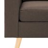 vidaXL Sofa Brown Fabric (100% polyester), solid pine wood, rubberwood