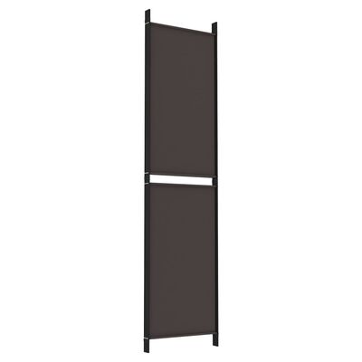 A tall, single-panel dark room divider standing upright.