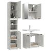 vidaXL Bathroom Furniture Set Concrete Grey Engineered Wood, Glass Large