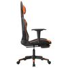 vidaXL Gaming Chair with Footrest Black and Orange Faux Leather