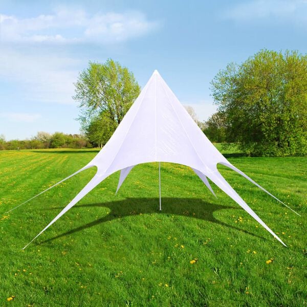 vidaXL Garden Gazebo White Oxford Fabric Large Collapsible