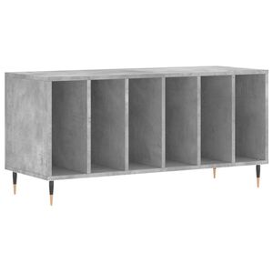 vidaXL Record Cabinet Concrete Grey Engineered Wood, Iron
