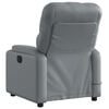vidaXL Massage Recliner Chair Grey Faux leather, metal, plywood Standard