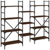 vidaXL Bookshelf Brown Oak Engineered Wood Tall Shelf Rectangular