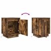 vidaXL Bedside Cabinet Smoked oak Engineered wood Compact