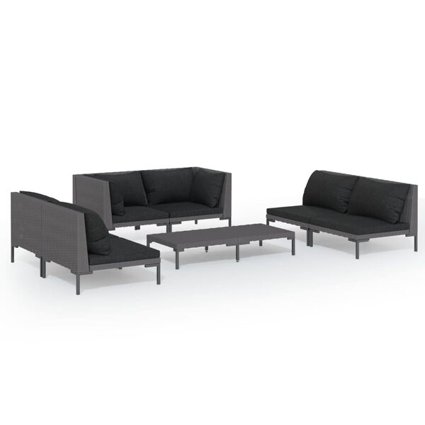 vidaXL Garden Lounge Set Dark Grey