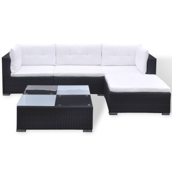 vidaXL Lounge Set Black