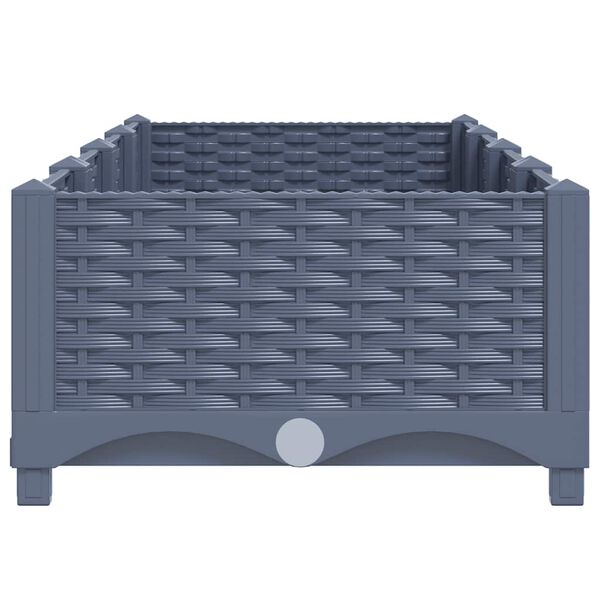 vidaXL Raised Bed Blue grey Polypropylene Medium Durable Raised Bed