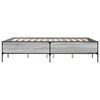 vidaXL Bed Frame Gray Sonoma Engineered wood, Steel Double Durable