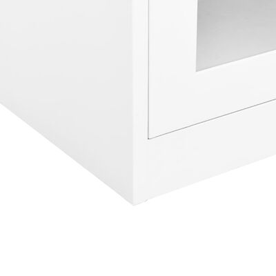 vidaXL Office Cabinet White 35.4"x15.7"x41.3" Steel