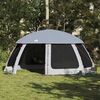 vidaXL Pool Tent with Removable Fly & Mesh Walls Grey 240.9x240.9"