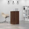 vidaXL Reception Desk Brown Oak Engineered Wood Small Reception Desk