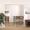 vidaXL Sliding Door ESG Glass and Aluminum 40.4"x80.7" White