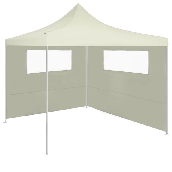 vidaXL Gazebo Sidewalls with Windows 2 pcs Cream