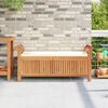 vidaXL Garden Storage Bench Cream white, natural wood