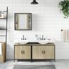 vidaXL 3 Piece Bathroom Cabinet Set Sonoma Oak Engineered Wood