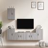 vidaXL TV Cabinet Set Set of 5 Grey Sonoma Engineered Wood Large