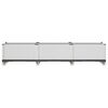 vidaXL Garden Planter White Plastic 94.5 x 19.7 x 21.3 in Portable