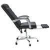vidaXL Reclining Office Chair Black Faux leather, metal, plywood