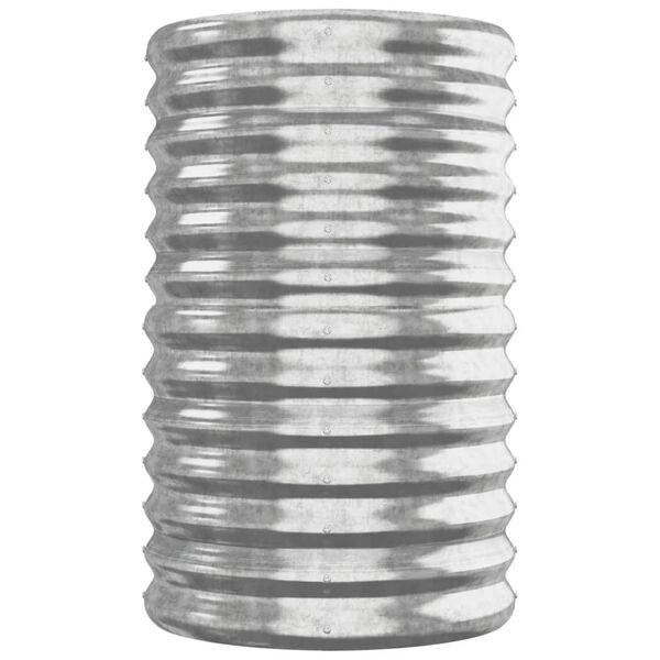 vidaXL Garden Raised Bed Silver Powder-coated steel Large Durable