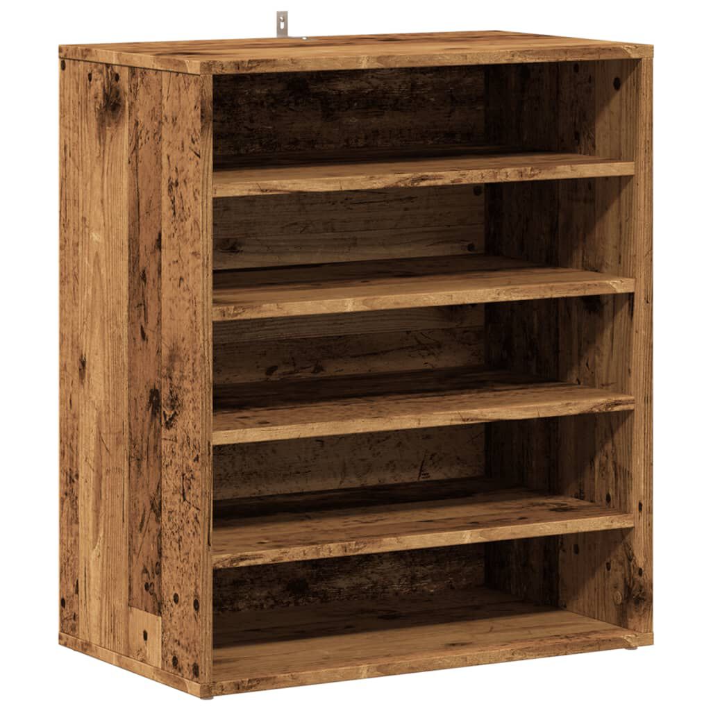 vidaXL Shoe Cabinet Old Wood Engineered Wood Medium Shoe Cabinet