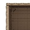 vidaXL Garden Storage Cabinet Beige PE Rattan 19.7x21.7x45.3 in