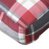 vidaXL Pallet Cushion Red check pattern 100% polyester 23.6x23.6 in