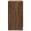 vidaXL Bedside Cabinet Brown Oak Engineered Wood Medium Bedside Cabinet
