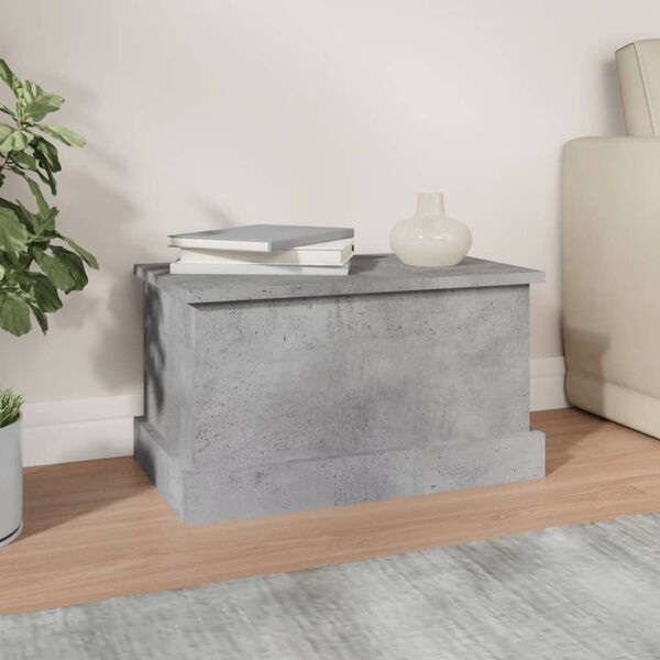 vidaXL Storage Box Concrete grey Engineered wood Medium Storage Box