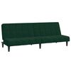 vidaXL Sofa Bed Dark Green Velvet (100% polyester), wood, plastic