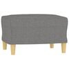 vidaXL Sofa Chair With Footstool Dark Grey