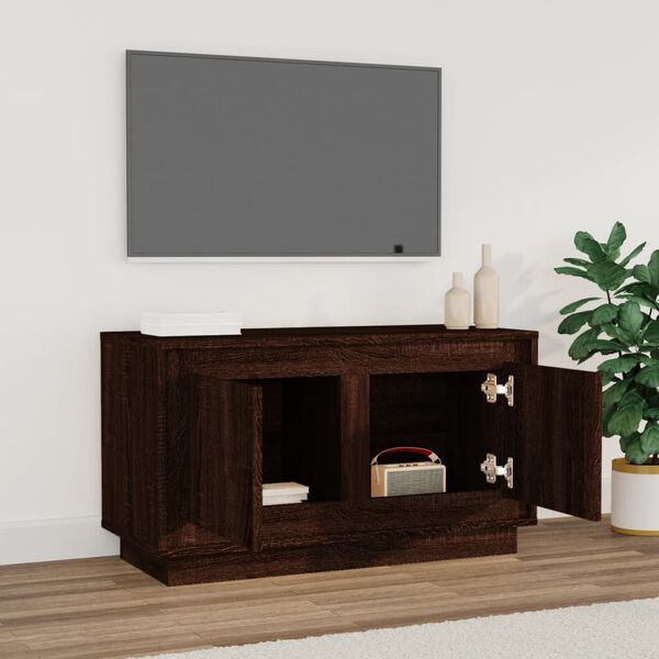vidaXL TV Cabinet Brown oak Engineered wood Medium TV Cabinet