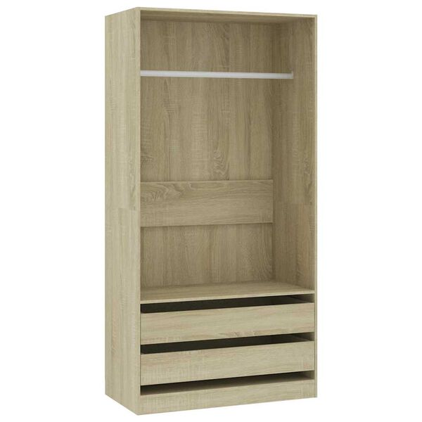 vidaXL Wardrobe Sonoma Oak Engineered wood Compact Wardrobe