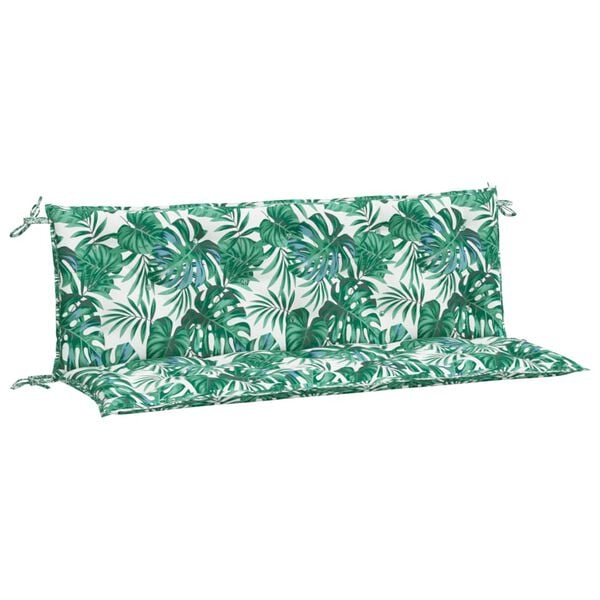 vidaXL Garden Bench Cushion Set of 2 Leaf pattern Oxford fabric