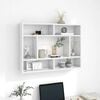 vidaXL Wall Shelf High gloss white Engineered wood 29.5 x 6.3 x 21.7 in