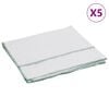 vidaXL Cleaning Cloths 5 pcs White with Green Stripes 19.7x23.6"
