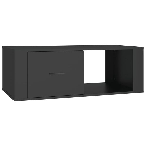 vidaXL Coffee Table Black Engineered wood 39.4 in x 19.9 in x 13.8 in