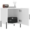 vidaXL Bedside Cabinet White Engineered wood, Iron Medium