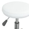 vidaXL Dining Chair White Faux leather, chromed steel Adjustable Height
