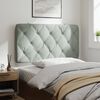 vidaXL Headboard Cushion Light grey Velvet (100% polyester)