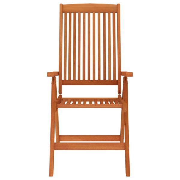 vidaXL Garden Chair Set of 4 Solid Wood Eucalyptus Wood with Oil Finish