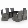 vidaXL Garden Dining Set Grey and black