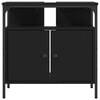 vidaXL Bathroom Sink Cabinet Black Engineered Wood Medium