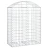 vidaXL Gabion Basket Silver Galvanized Iron Large Decorative Inlays