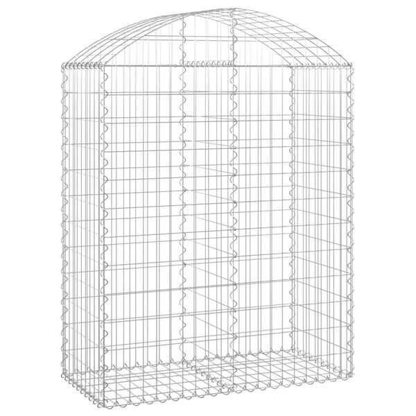 vidaXL Gabion Basket Silver Galvanized Iron Large Decorative Inlays