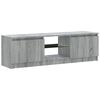 vidaXL TV Stand with LED Lights Gray Sonoma 47.2"x11.8"x14.2"